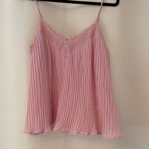 Express Blush Lace Pleated Camisole